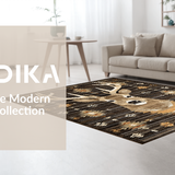 Ultra Soft Area Rug, Non Slip, Stain Resistant, Washable Area Rugs for Living Room, Bedroom, Cozy Natural Textured Aesthetic(Brown)