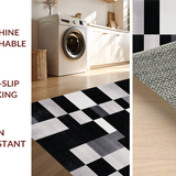 Chic Rustic Distressed Checkerboard(Black)