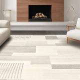 Ultra Soft Area Rug, Non Slip, Stain Resistant, Washable Area Rugs for Living Room, Bedroom, Elegant Abstract Cream Textured Mat(Beige)