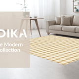 Ultra Soft Area Rug, Non Slip, Stain Resistant, Washable Area Rugs for Living Room, Bedroom, Trendy Cozy Fluffy Lattice Look(Beige)