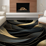 Luxurious Minimalist Textured Swirls(Black)