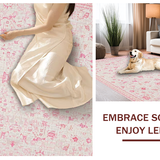 Ultra Soft Area Rug, Non Slip, Stain Resistant, Washable Area Rugs for Living Room, Bedroom, Delicate Pink Bow Patterned Area Rug Coquette Style Carpet(Pink)