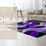 Ultra Soft Area Rug, Non Slip, Stain Resistant, Washable Area Rugs for Living Room, Bedroom, Contemporary Luxurious Shag Design(Purple)