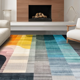 Ultra Soft Area Rug, Non Slip, Stain Resistant, Washable Area Rugs for Living Room, Bedroom, Artistic Ogee Pattern with Tassels(Orange)