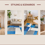 Ultra Soft Area Rug, Non Slip, Stain Resistant, Washable Area Rugs for Living Room, Bedroom, Geometric Pattern Bedroom Area Rug for High Traffic Spaces(Gray)