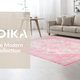Ultra Soft Area Rug, Non Slip, Stain Resistant, Washable Area Rugs for Living Room, Bedroom, Playful Pastel Pink Symphony(Pink)