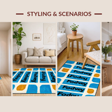 Chic Monochrome Quirky Text Design(Blue)