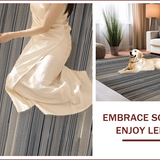 Ultra Soft Area Rug, Non Slip, Stain Resistant, Washable Area Rugs for Living Room, Bedroom, Contemporary Urban Zebra Print Accent(Beige)