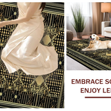 Stylish Abstract Black and Gold Motif(Black)