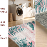 Ultra Soft Area Rug, Non Slip, Stain Resistant, Washable Area Rugs for Living Room, Bedroom, Striking Retro Diamond Layout(Pink)