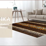 Ultra Soft Area Rug, Non Slip, Stain Resistant, Washable Area Rugs for Living Room, Bedroom, Contemporary Earthy Textured Delight(Brown)