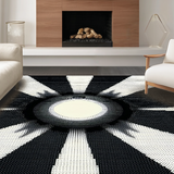 Bold Graphic Contrast in Neutral Tones(Black)