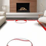 Ultra Soft Area Rug, Non Slip, Stain Resistant, Washable Area Rugs for Living Room, Bedroom, Vibrant Retro Athletic Pattern Design(White)