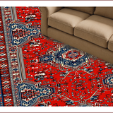 Ultra Soft Area Rug, Non Slip, Stain Resistant, Washable Area Rugs for Living Room, Bedroom, Tibetan Tiger Tufted(Red)