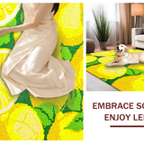 Ultra Soft Area Rug, Non Slip, Stain Resistant, Washable Area Rugs for Living Room, Bedroom, Joyful Kitchen Citrus Arrangement(Yellow)