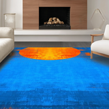 Ultra Soft Area Rug, Non Slip, Stain Resistant, Washable Area Rugs for Living Room, Bedroom, Sleek Minimalist Gradient Flow(Blue)