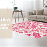 Ultra Soft Area Rug, Non Slip, Stain Resistant, Washable Area Rugs for Living Room, Bedroom, Paisley Floral Abstract Modern(Pink)
