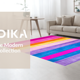 Ultra Soft Area Rug, Non Slip, Stain Resistant, Washable Area Rugs for Living Room, Bedroom, Charming Kid-Friendly Textured Art(Purple)