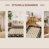 Charming Primitive Half Circle Design(Beige)
