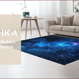Ultra Soft Area Rug, Non Slip, Stain Resistant, Washable Area Rugs for Living Room, Bedroom, Starry Sky Glitter Kids Bedroom Rug(Blue)