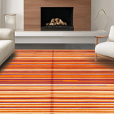 Ultra Soft Area Rug, Non Slip, Stain Resistant, Washable Area Rugs for Living Room, Bedroom, Cozy Rustic Textured Motif(Orange)