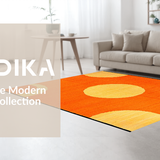 Ultra Soft Area Rug, Non Slip, Stain Resistant, Washable Area Rugs for Living Room, Bedroom, Whimsical Colorful Learning Experience(Orange)