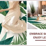 Ultra Soft Area Rug, Non Slip, Stain Resistant, Washable Area Rugs for Living Room, Bedroom, Vibrant Tropical Living Room Rug Washable Accent Piece(Green)