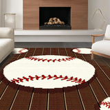 Ultra Soft Area Rug, Non Slip, Stain Resistant, Washable Area Rugs for Living Room, Bedroom, Nostalgic Wooden Sports Vibe(Brown)