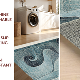 Ultra Soft Area Rug, Non Slip, Stain Resistant, Washable Area Rugs for Living Room, Bedroom, Elegant Kraken Rug With Artistic Tentacle Swirl Pattern For Decor(Blue)