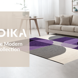 Ultra Soft Area Rug, Non Slip, Stain Resistant, Washable Area Rugs for Living Room, Bedroom, Trendy Transitional Comfort Design(Purple)