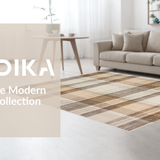 Ultra Soft Area Rug, Non Slip, Stain Resistant, Washable Area Rugs for Living Room, Bedroom, Rustic Neutral Patterned Piece(Beige)