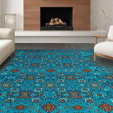 Artful Abstract Coastal Motif(Blue)