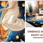 Ultra Soft Area Rug, Non Slip, Stain Resistant, Washable Area Rugs for Living Room, Bedroom, Educational Solar System Playmat Rug(Blue) - ODIKA