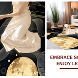 Artful Black Gold Geometric Composition(Black)