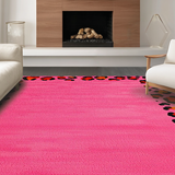 Ultra Soft Area Rug, Non Slip, Stain Resistant, Washable Area Rugs for Living Room, Bedroom, Eclectic Pink Animal Graphics(Pink)