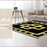 Chic Monochrome Greek Key Motif(Black)