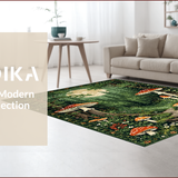Ultra Soft Area Rug, Non Slip, Stain Resistant, Washable Area Rugs for Living Room, Bedroom, Witchy Aesthetic Cozy Patterns(Green)