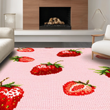 Cheerful Green Strawberry Motif(Pink)