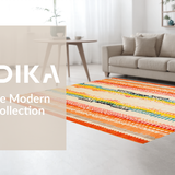 Ultra Soft Area Rug, Non Slip, Stain Resistant, Washable Area Rugs for Living Room, Bedroom, Stylish Contemporary Gradient Look(Orange)