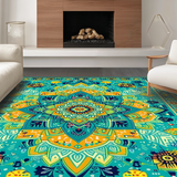 Elegant Blue Tone Geometric Weave(Blue)