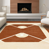 Ultra Soft Area Rug, Non Slip, Stain Resistant, Washable Area Rugs for Living Room, Bedroom, Charming Wooden Texture Aesthetic(Brown)