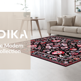 Vintage Floral Medallion Design(Black)
