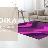 Ultra Soft Area Rug, Non Slip, Stain Resistant, Washable Area Rugs for Living Room, Bedroom, Lively Abstract Color Fusion(Purple)