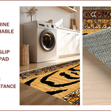 Ultra Soft Area Rug, Non Slip, Stain Resistant, Washable Area Rugs for Living Room, Bedroom, Non-Slip Tiger Print Dining Room Stain-Resistant Carpet(Gold)