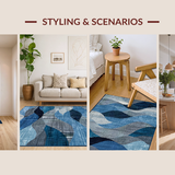 Subtle Tiled Motif in Cool Hues(Blue)