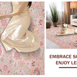 Ultra Soft Area Rug, Non Slip, Stain Resistant, Washable Area Rugs for Living Room, Bedroom, Stylish Abstract Soft Color Palette(Pink)