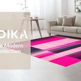 Ultra Soft Area Rug, Non Slip, Stain Resistant, Washable Area Rugs for Living Room, Bedroom, Vibrant Dual-Tone Artistic Expression(Pink)