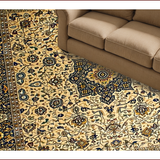 Ultra Soft Area Rug, Non Slip, Stain Resistant, Washable Area Rugs for Living Room, Bedroom, Elegant Neutral Paisley Aesthetic(Beige)