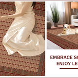 Ultra Soft Area Rug, Non Slip, Stain Resistant, Washable Area Rugs for Living Room, Bedroom, Charming Multicolor Textured Weave(Brown)