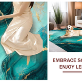 Striking Gold and Aqua Motif(Green)